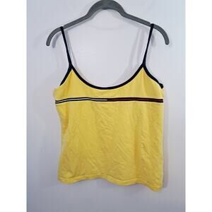 Tommy Hilfiger Women's Vintage 2002 Shelf Bra Tank Top Yellow Size XL